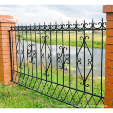 Wrought iron Garden Fencing with decorative Wrought iron ornaments for home or company Metal Fence
